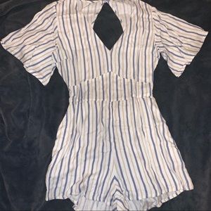 Neutral Striped Abercrombie Romper